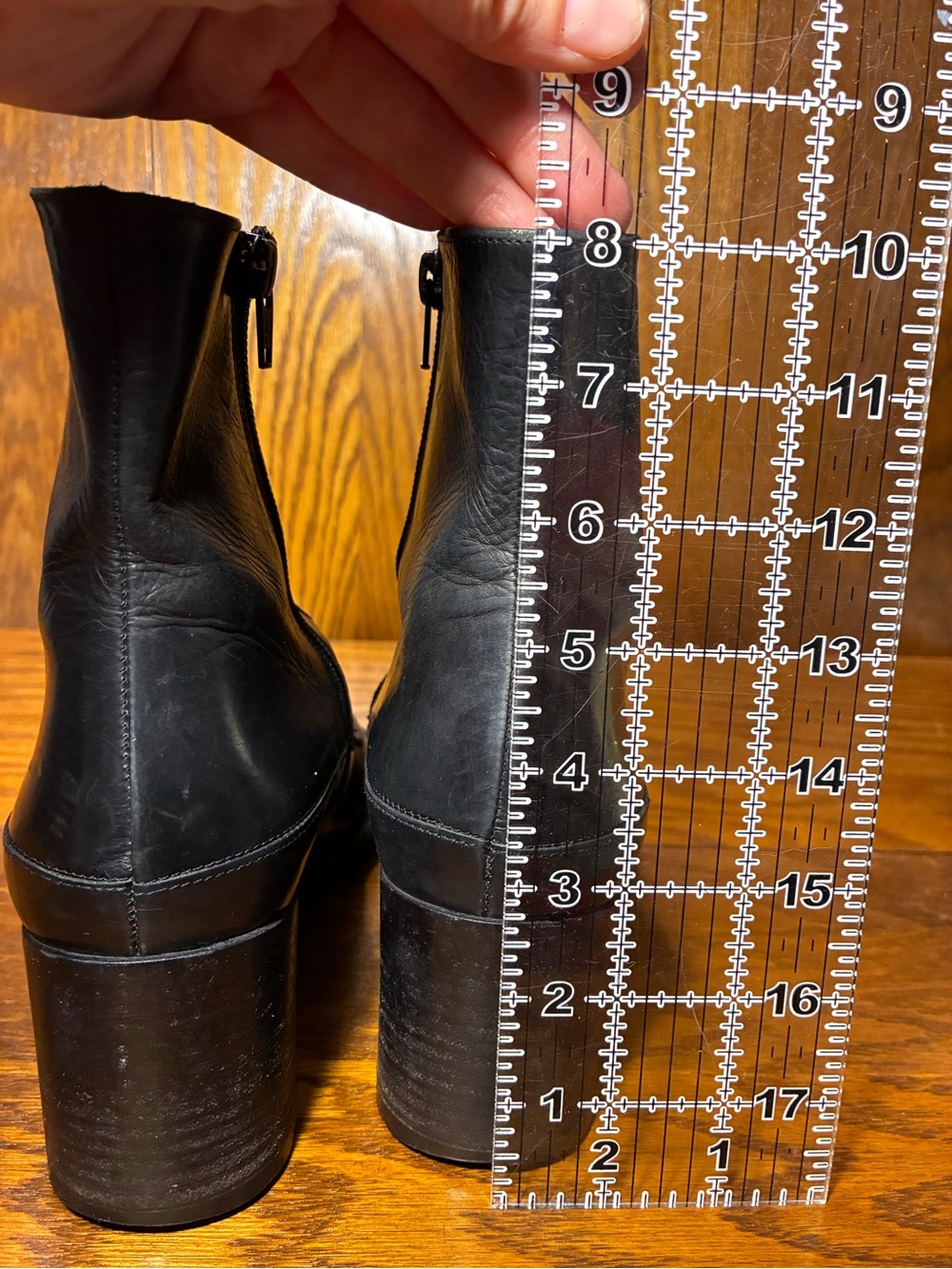 Y2K VTG Via Spiga ITALY MADE Square Toe Ankle Boots Black Leather Size 9 Narrow - Picture 13 of 15